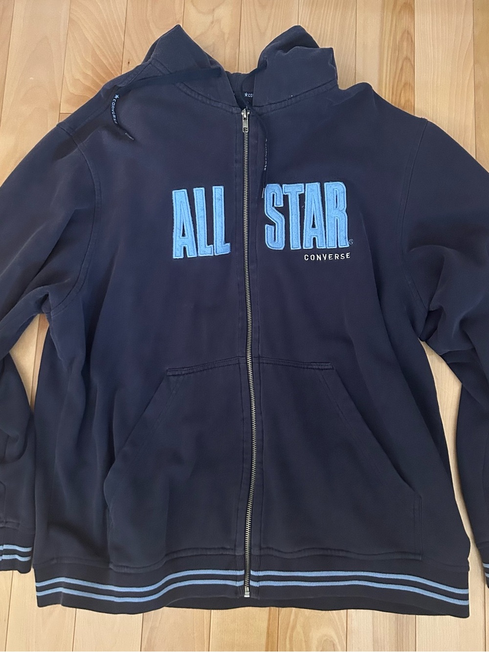 Y2k converse Navy 'All Star' Zip Hoodie